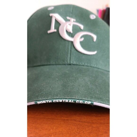 North Central Co-Op Adjustable Hat Cotton Farmer Hook & Loop Green - Picture 2 of 9